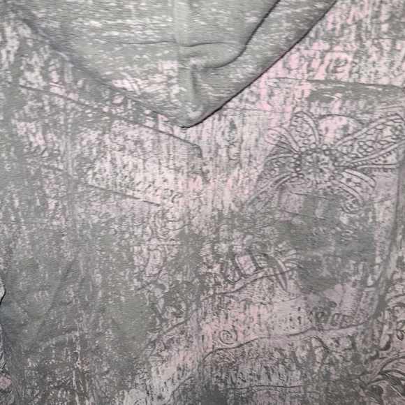 Dress Barn Floral Rhinestone Full Zip Hoodie XL - Picture 2 of 4